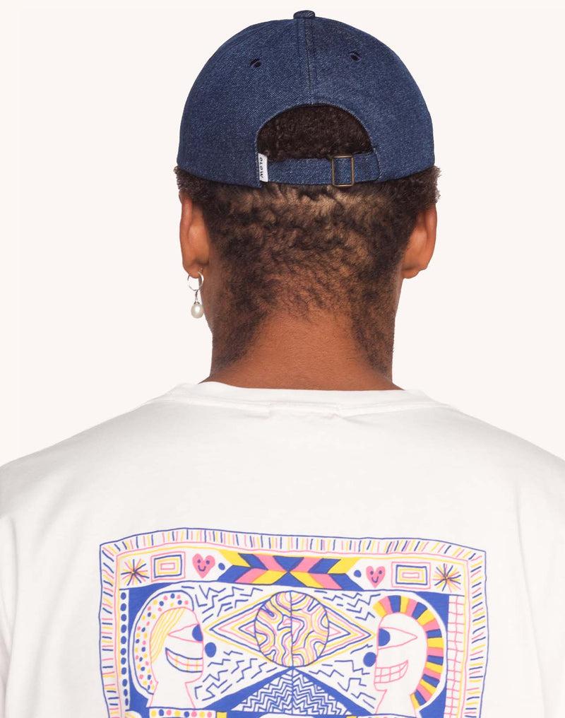 OLOW Stanton Six Panel Cap Blau Braun – Rückansicht am Herrenmodel